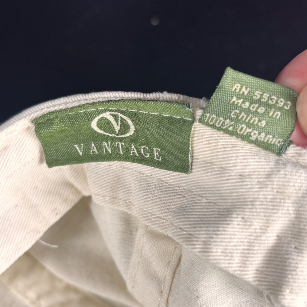 Vantage Apple Logo Hat Off White Embroidered Tech Corporate Gorpcore Unisex OSFA - Picture 2 of 7